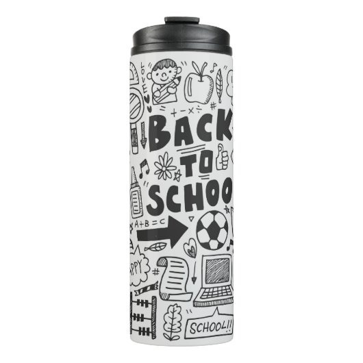 zeichn-Doodschule Thermosbecher (Vorderseite)