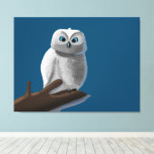 Zeichn einer Eule auf einem Zweig Leinwanddruck (Insitu (Holzboden))