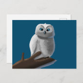 Zeichn einer Eule auf einem Zweig Postkarte (Vorne/Hinten)