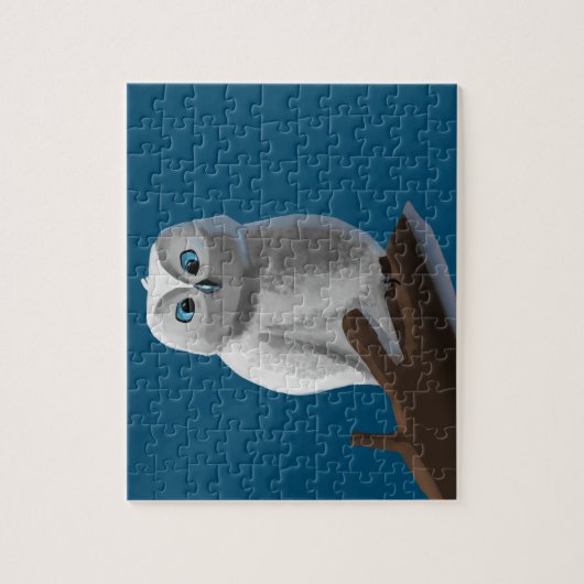 Zeichn einer Eule auf einem Zweig Puzzle (Vertikal)