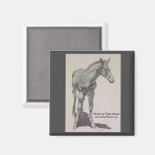 Zeichn einer Farbe namens "Pfirsiche" auf einem Ma Magnet (Vorderseite/Rückseite)