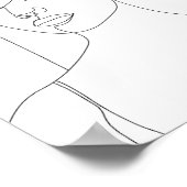 Zeichn einer Hübschen Frau Poster (Ecke)