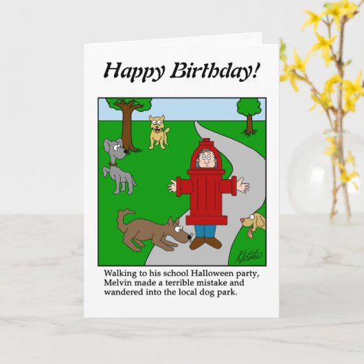 Zeichn einer Leere - Dog Park - Anpassen Karte (Gelbe Blume)