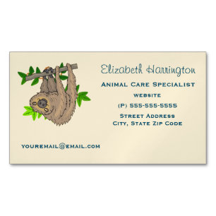 Zeichn einer sich auf den Kopf stellenden Zeitspan Magnetische Visitenkarte