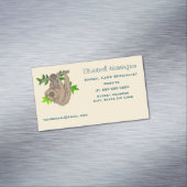 Zeichn einer sich auf den Kopf stellenden Zeitspan Magnetische Visitenkarte (Beispiel)