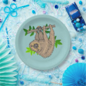 Zeichn einer sich auf den Kopf stellenden Zeitspan Pappteller (Party)