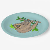 Zeichn einer sich auf den Kopf stellenden Zeitspan Pappteller (Schrägansicht)