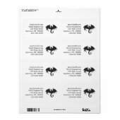 Zeichn einer Silhouette mit schwarzem Drachen (Vorne)