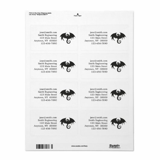 Zeichn einer Silhouette mit schwarzem Drachen (Vorne)