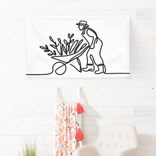 zeichn eines Bauern oder Gärtners Banner (Insitu)