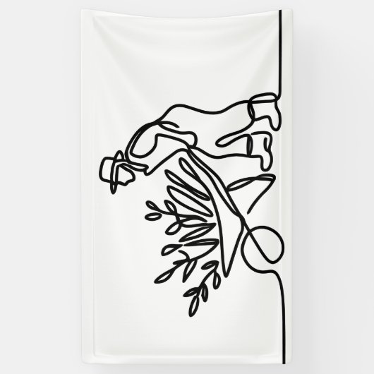 zeichn eines Bauern oder Gärtners Banner (Vertikal)