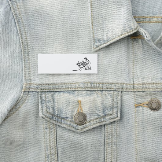 zeichn eines Bauern oder Gärtners Namensschild (Beispiel)