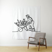 zeichn eines Bauern oder Gärtners Wandteppich (Beispiel)