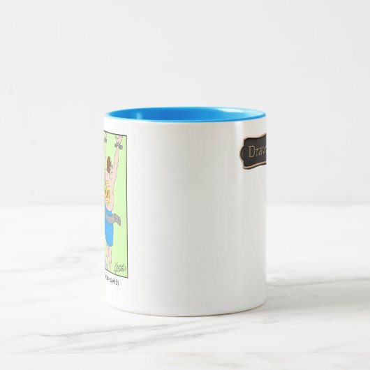 Zeichn eines Blank - Akupunkturisten - Anpassen Zweifarbige Tasse (Mittel)