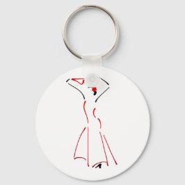 Zeichn eines Flamenco-Tänzers Schlüsselanhänger