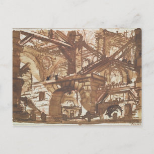 Zeichn eines imaginären Gefängnisses Postkarte