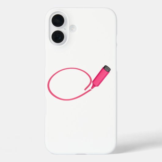Zeichn eines Kreises mit einem rosa Highlighter Case-Mate iPhone Hülle (Rückseite)