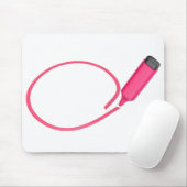 Zeichn eines Kreises mit einem rosa Highlighter Mousepad (Mit Mouse)