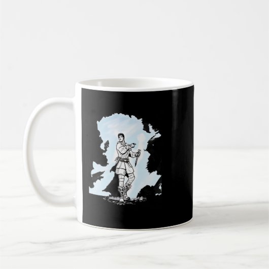 Zeichn eines Messers Gladiator von Illustrator Don Kaffeetasse (Links)