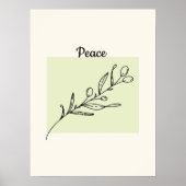 Zeichn eines Olivenzweigs Poster (Vorne)