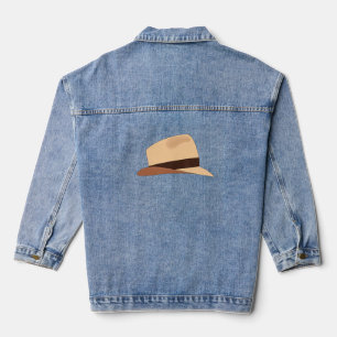 Zeichn eines panamanischen Hutes Jeansjacke
