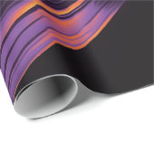 Zeichn eines Raben auf neonorangefarbenem Hintergr Geschenkpapier (Rolleneckpunkt)