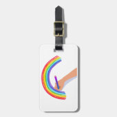 Zeichn eines Regenbogens Gepäckanhänger (Vorderseite vertikal)