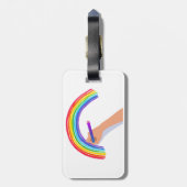 Zeichn eines Regenbogens Gepäckanhänger (Rückseite vertikal)