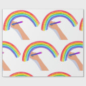 Zeichn eines Regenbogens Geschenkpapier (Flach)