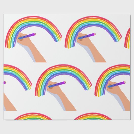 Zeichn eines Regenbogens Geschenkpapier (Flach)