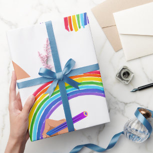Zeichn eines Regenbogens Geschenkpapier