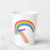 Zeichn eines Regenbogens Pappbecher (Vorderseite)