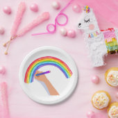 Zeichn eines Regenbogens Pappteller (Party)
