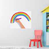 Zeichn eines Regenbogens Poster