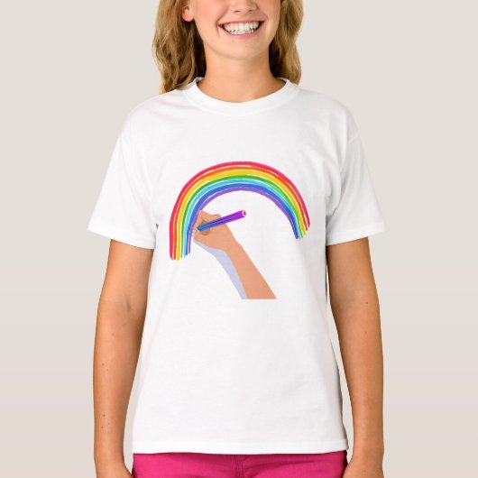 Zeichn eines Regenbogens T-Shirt (Vorderseite)