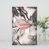 Zeichn eines rosa Magnolia-Blume-Blatt (Stehend Vorderseite)