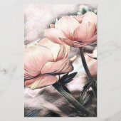 Zeichn eines rosa Magnolia-Blume-Blatt (Rückseite)
