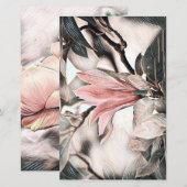 Zeichn eines rosa Magnolia-Blume-Blatt (Vorne/Hinten)