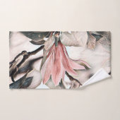 Zeichn eines rosa Magnolienbades in der Blume Badhandtuch Set (Handtuch)