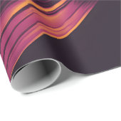 Zeichn eines schwarzen Rabe auf gelber Orange Geschenkpapier (Rolleneckpunkt)