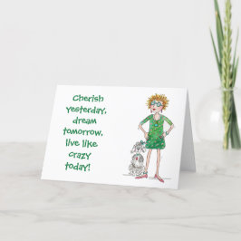 Zeichn eines sicheren jungen weiblichen freundlich feiertagskarte