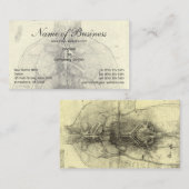 Zeichn eines weiblichen Torso durch Leonardo da Vi Visitenkarte (Vorne/Hinten)