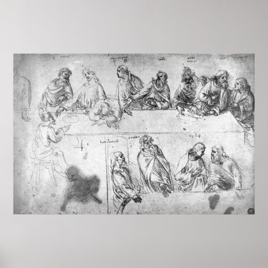 Zeichn für das letzte Abendmahl Poster (Vorne)