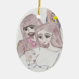 Zeichn in farbigem Stift der Geburt Keramikornament