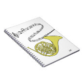 Zeichn & Initialen des französischen Musiklehrers Notizblock (Rechte Seite)