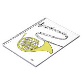 Zeichn & Initialen des französischen Musiklehrers Notizblock (Linke Seite)