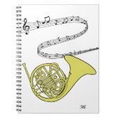 Zeichn & Initialen des französischen Musiklehrers Notizblock (Vorderseite)