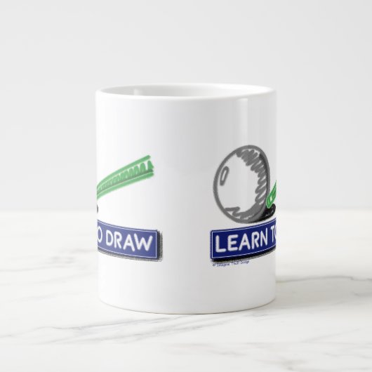 Zeichn lernen Jumbo-Tasse (Vorderseite)