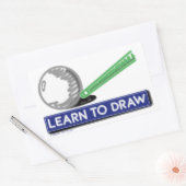 Zeichn lernen rechteckiger aufkleber (Umschlag)