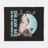 Zeichn mir wie eine deiner französischen Girls Cat Fleecedecke (Vorderseite (Horizontal))